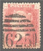 Great Britain Scott 33 Used Plate 177 - SH (1) - Click Image to Close